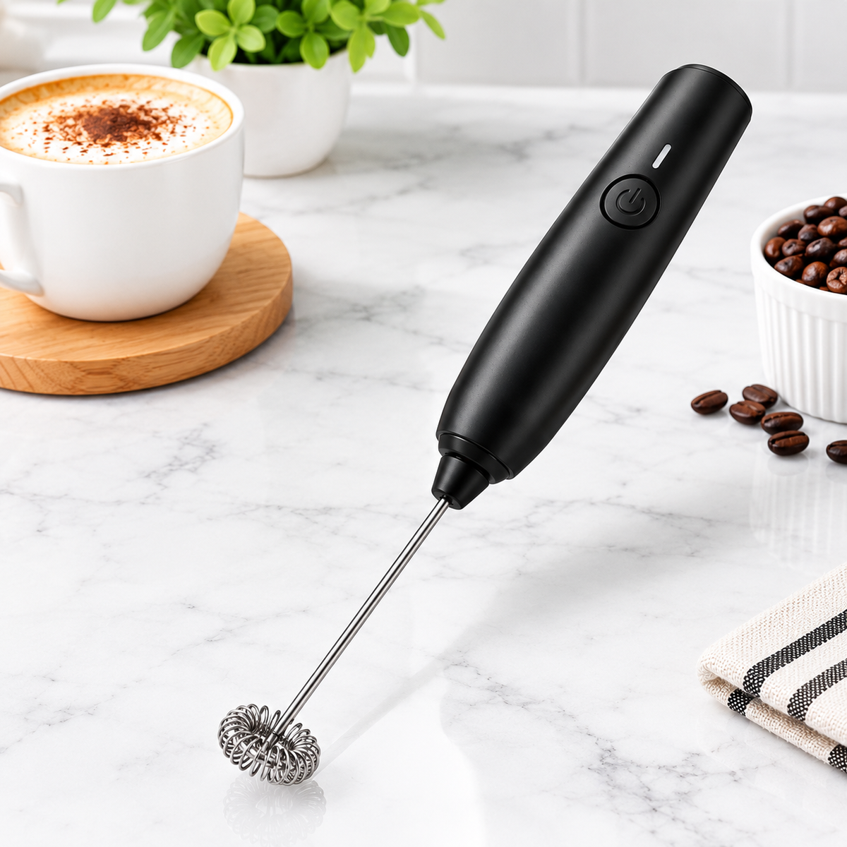 Wireless Handheld Whisker Tool – Battery Operated Milk Frother