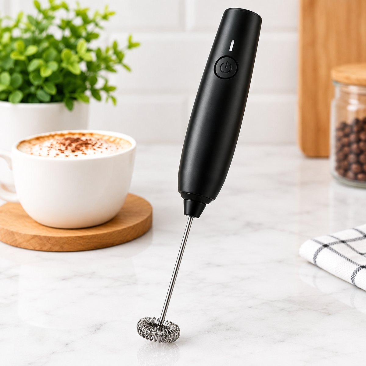 Wireless Handheld Whisker Tool – Battery Operated Milk Frother