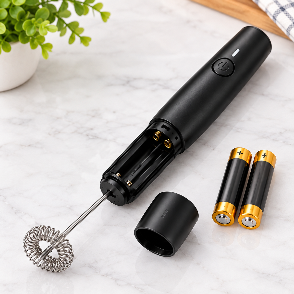 Wireless Handheld Whisker Tool – Battery Operated Milk Frother